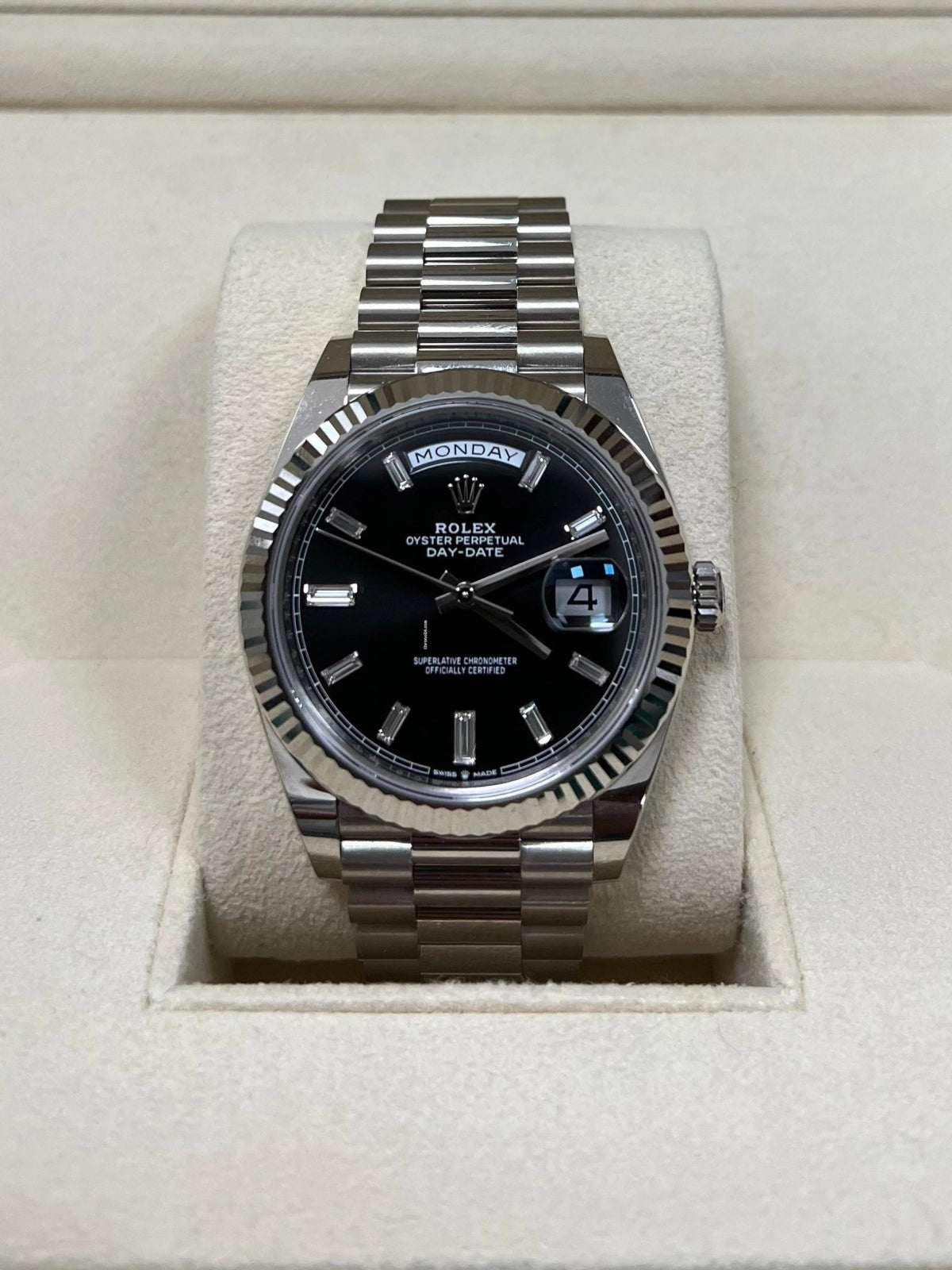 RLX Day-Date 40mm Black Diamonds