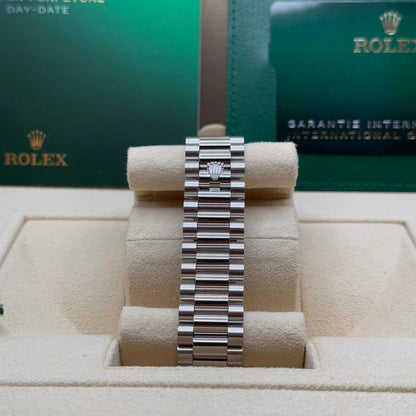 RLX Day-Date "President" 40mm Platinum Green Olive Roman