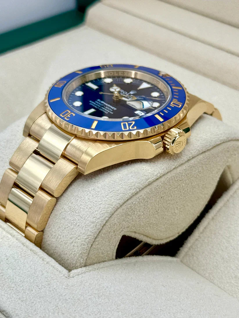 RLX Submariner 41mm Blue Dial Yellow Gold Oyster Watch