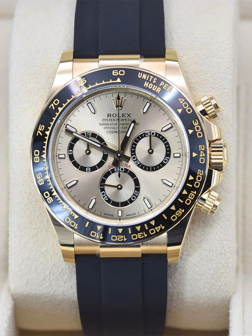 RLX Daytona Yellow Gold/ Ceramic / Black /Oysterfex
