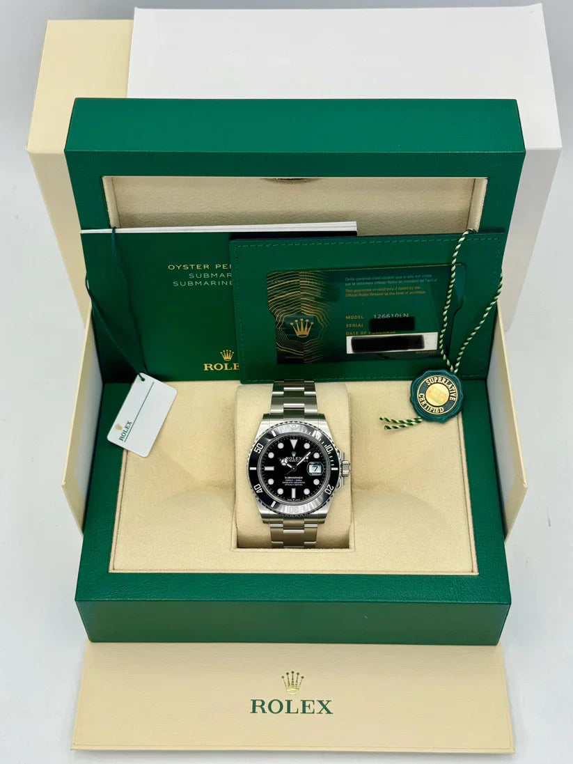 RLX Submariner 41mm Date Stainless Steel Black Dial Black Bezel