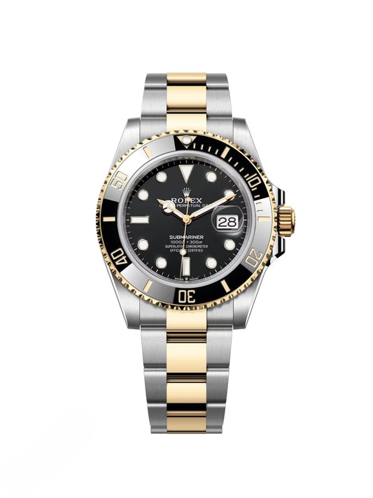 RLX Submariner 41mm Two-Tone Yellow Gold Black Dial Black Bezel