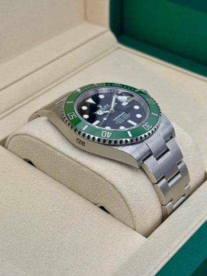 RLX Submariner 41mm Stainless Steel Black Dial Green Bezel "Starbucks/Kermit"