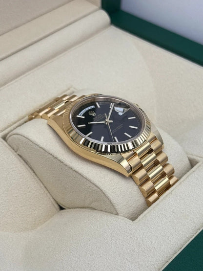 RLX Day-Date "President" 40mm Yellow Gold Black