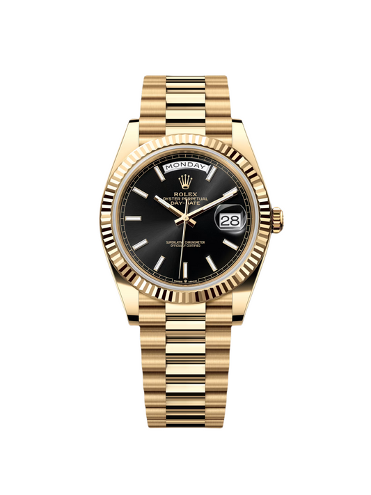 RLX Day-Date "President" 40mm Yellow Gold Black