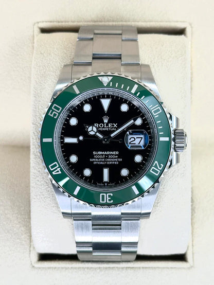 RLX Submariner 41mm Stainless Steel Black Dial Green Bezel "Starbucks/Kermit"