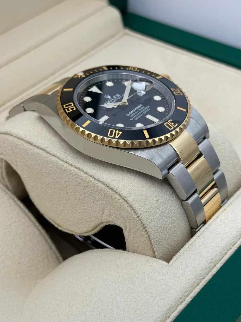 RLX Submariner 41mm Two-Tone Yellow Gold Black Dial Black Bezel