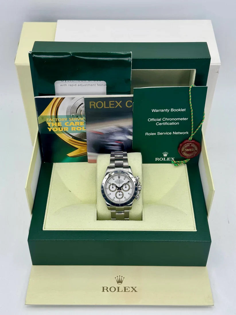 RLX Daytona White Dial Stainless steel Mens Watch
