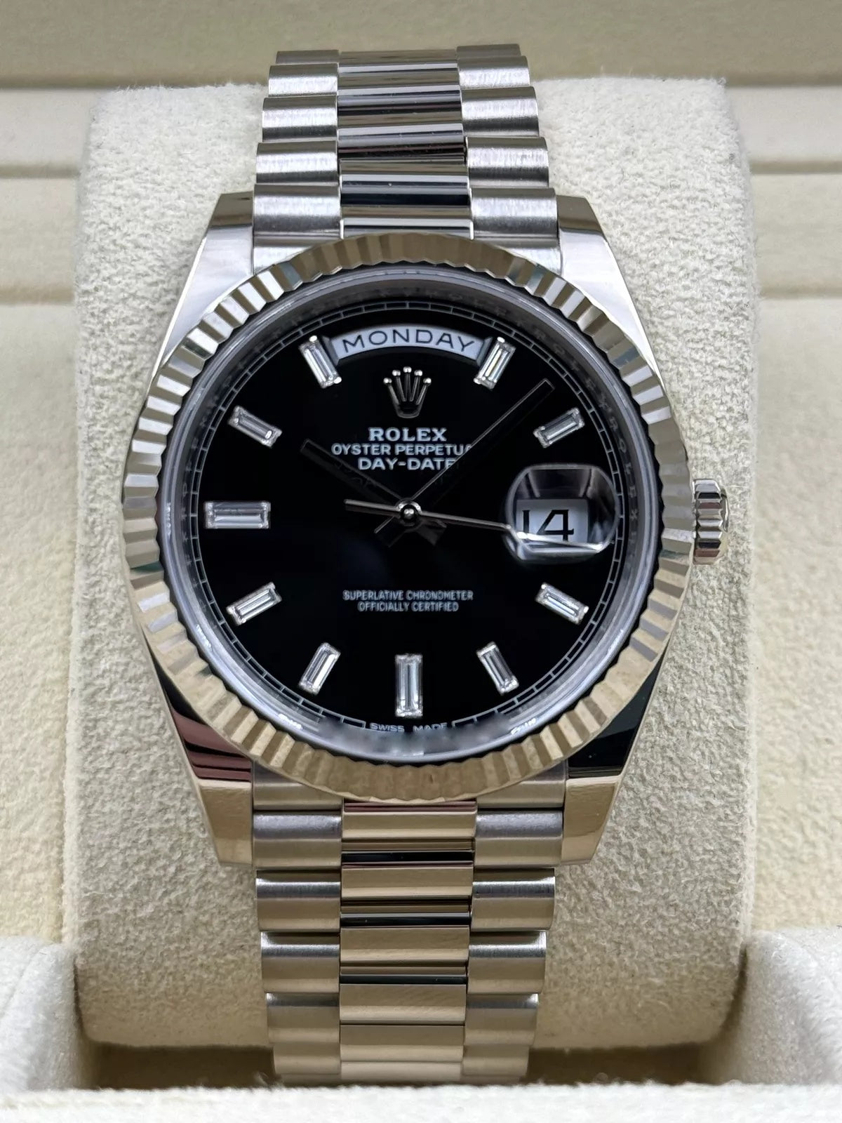 RLX Day-Date 40mm Black Diamonds