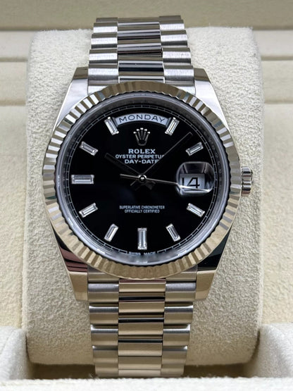 RLX Day-Date 40mm Black Diamonds