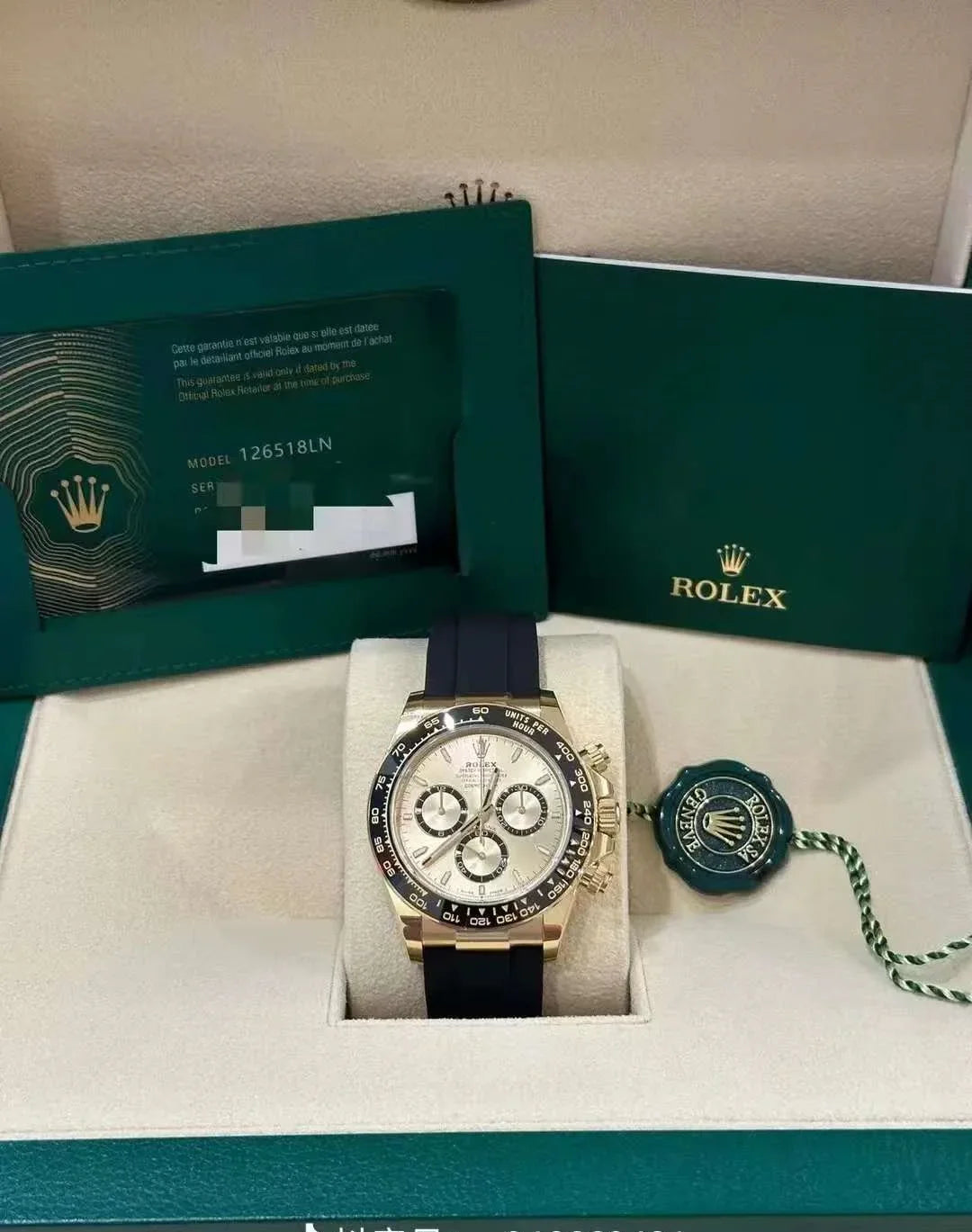 RLX Daytona Yellow Gold/ Ceramic / Black /Oysterfex