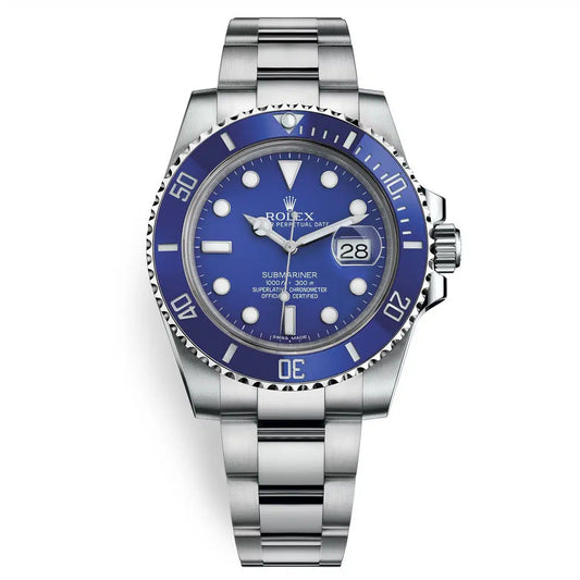 RLX Submariner Date Smurf 18ct 41mm White Gold / Blue
