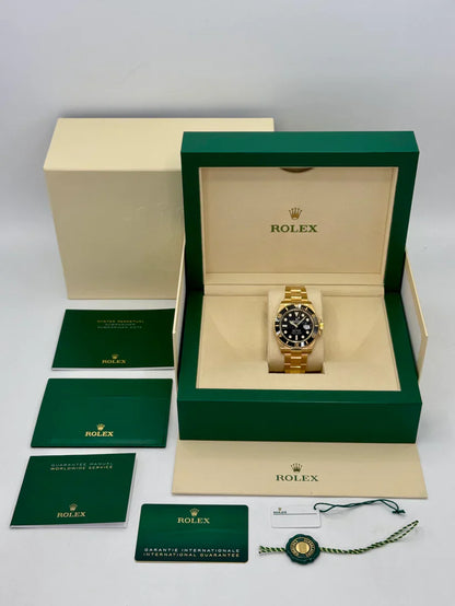 RLX Submariner 41mm Yellow Gold Black Dial Black Bezel