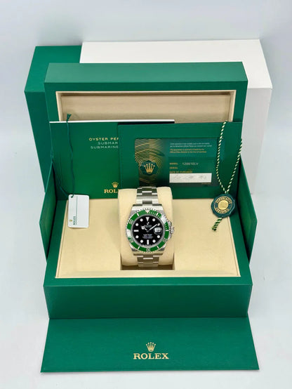RLX Submariner 41mm Stainless Steel Black Dial Green Bezel "Starbucks/Kermit"