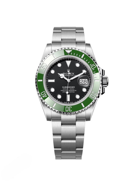 RLX Submariner 41mm Stainless Steel Black Dial Green Bezel "Starbucks/Kermit"