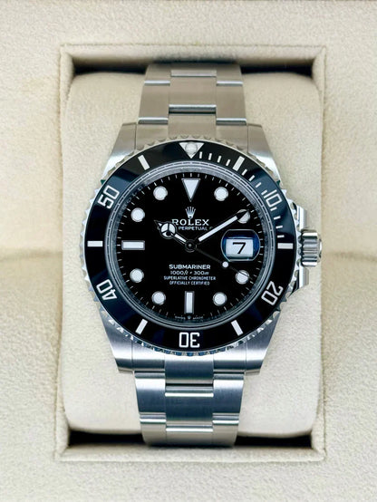 RLX Submariner 41mm Date Stainless Steel Black Dial Black Bezel