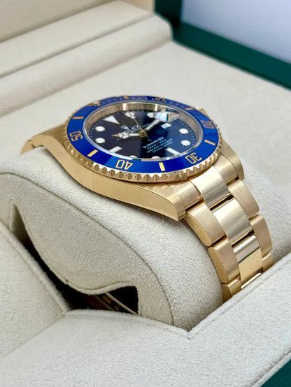 RLX Submariner 41mm Blue Dial Yellow Gold Oyster Watch
