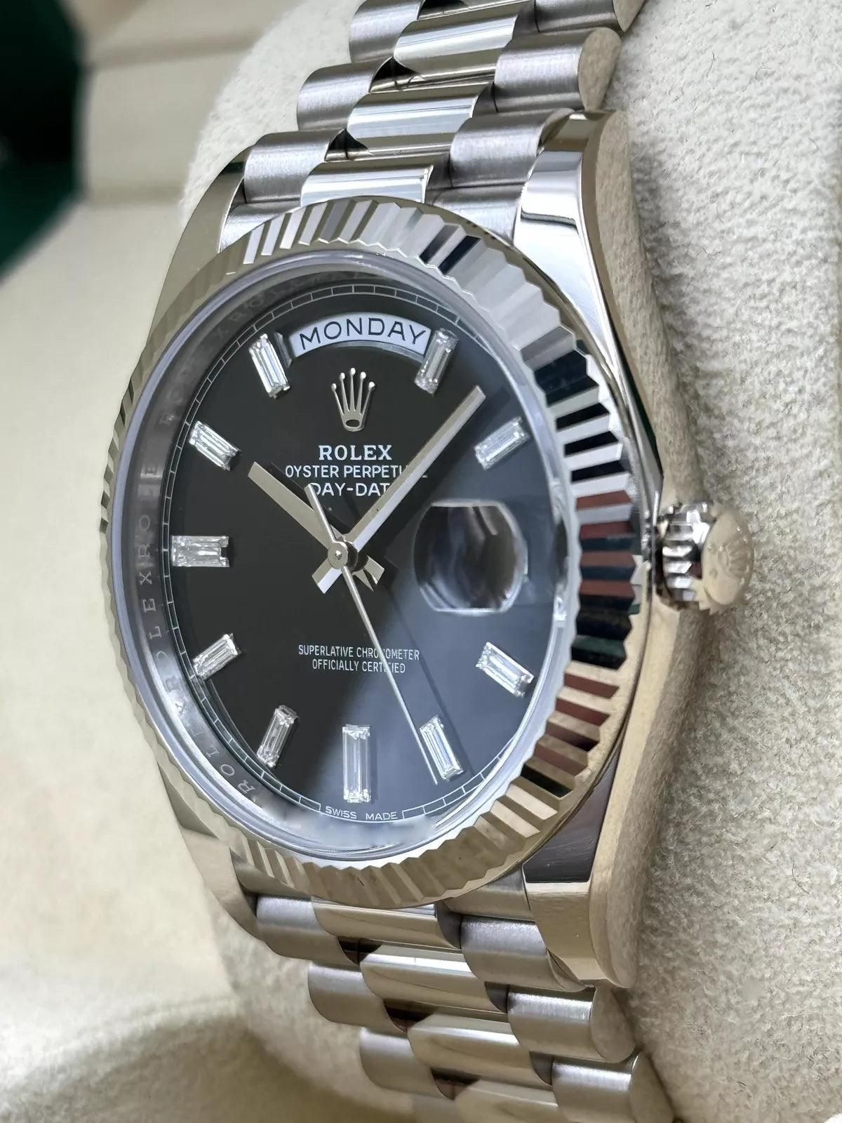 RLX Day-Date 40mm Black Diamonds