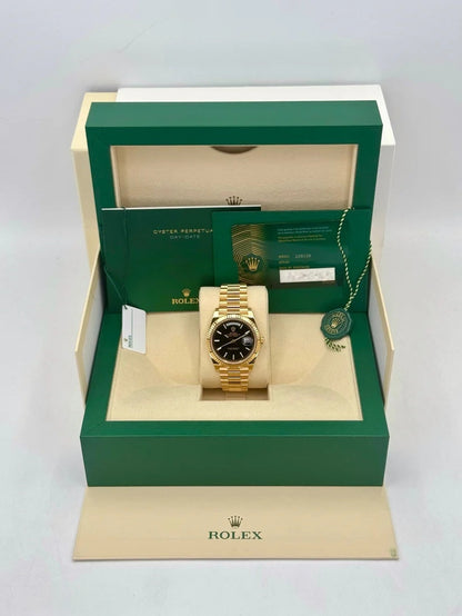 RLX Day-Date "President" 40mm Yellow Gold Black