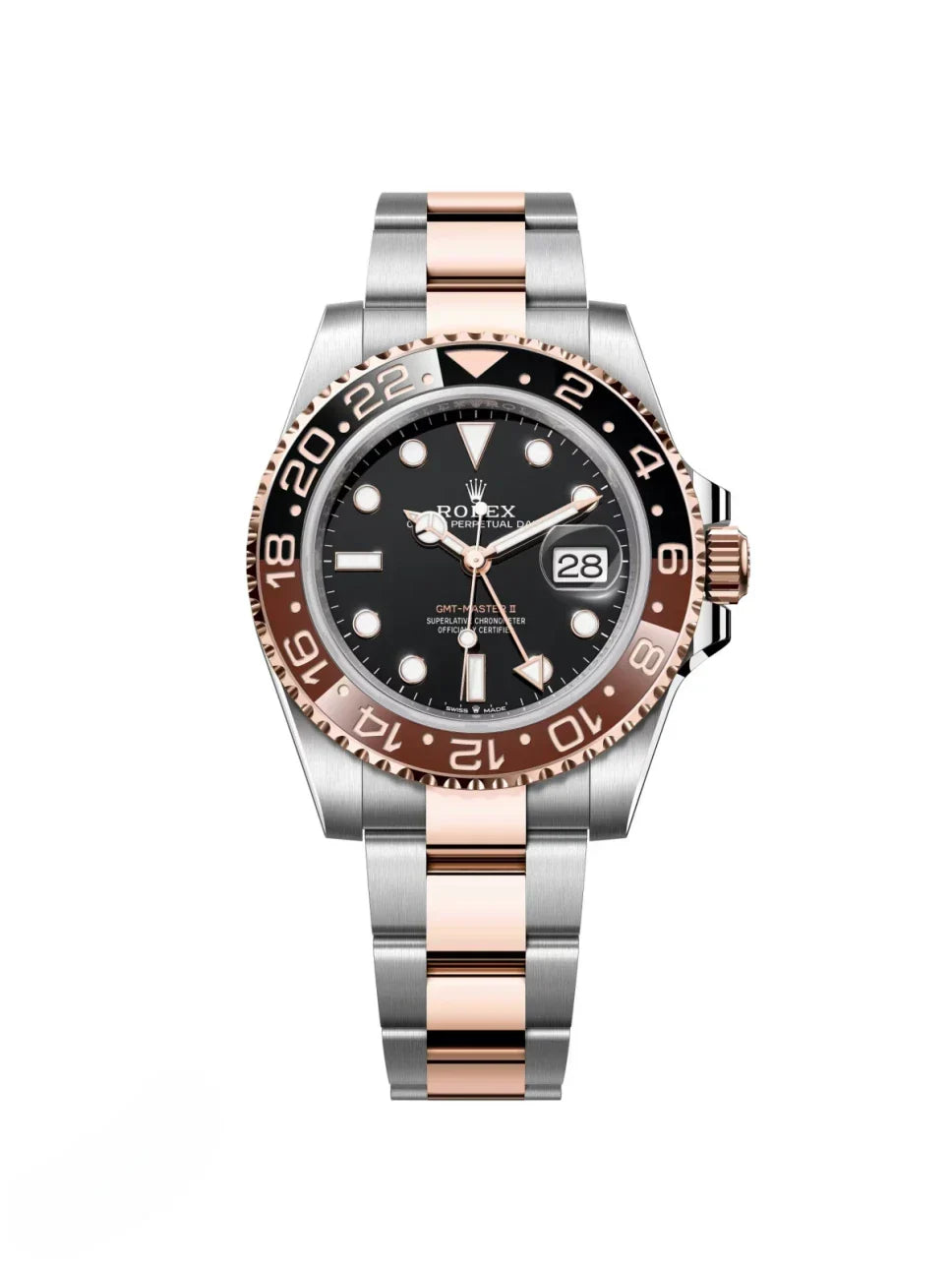 RLX GMT Master II 40 Two Tone Rose Gold Rootbeer