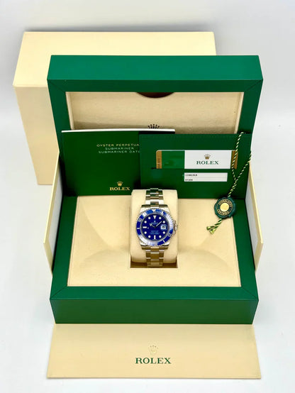 RLX Submariner Date Smurf 18ct 41mm White Gold / Blue