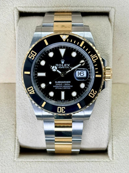 RLX Submariner 41mm Two-Tone Yellow Gold Black Dial Black Bezel